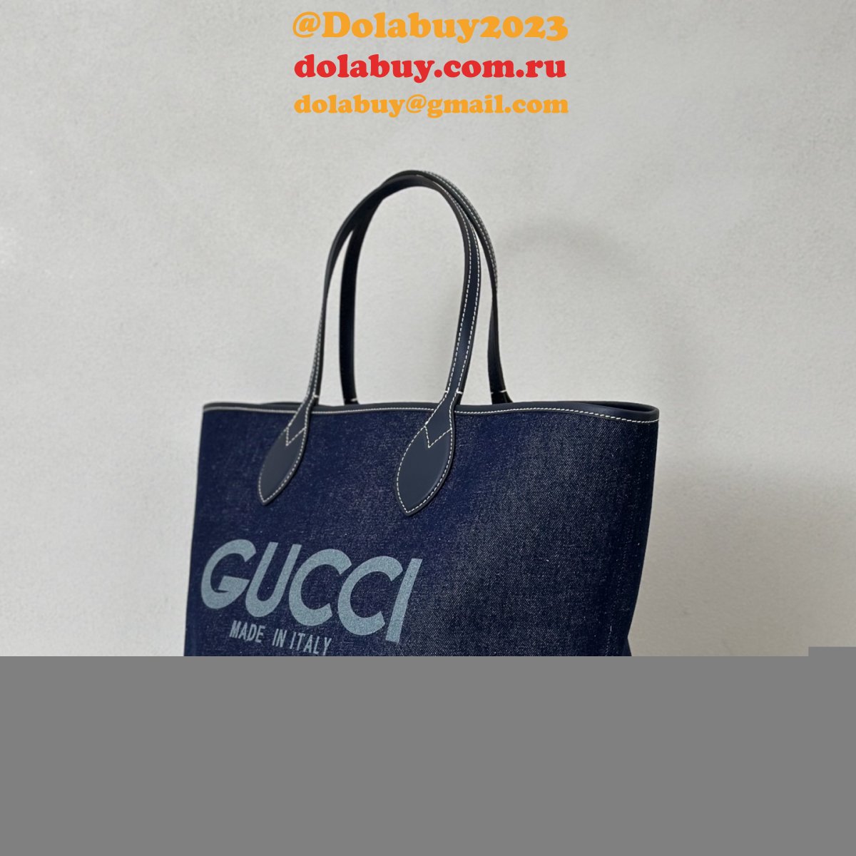Gucci Totissima Shoulder Tote GG Denim 820481 UK Bag