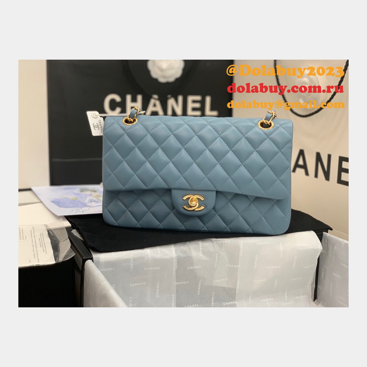 Wholesale Best Replica Lambskin CF1112 25CM Handbags Online China Sale