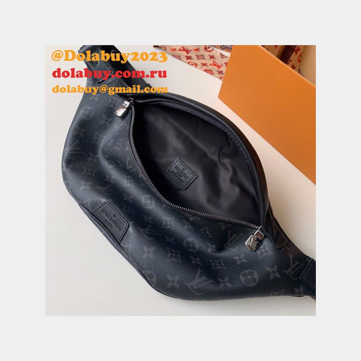 Top Quality Louis Vuitton Replicas Monogram Canvas Bumbag M44336 Black