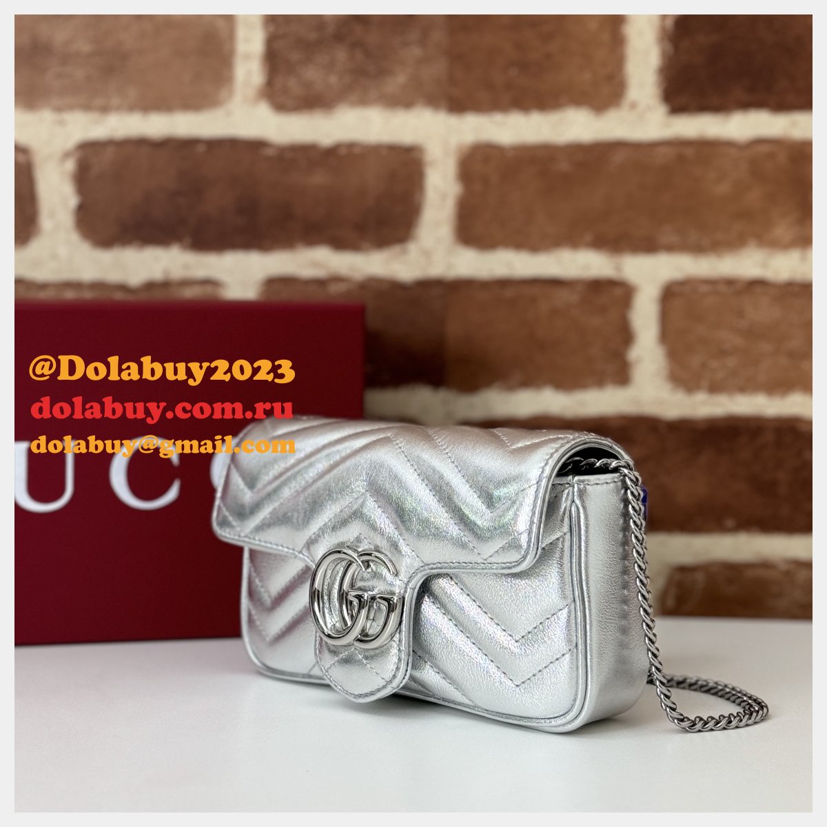 Wholesale Gucci 476433 Best GG Marmont Super Mini Bag