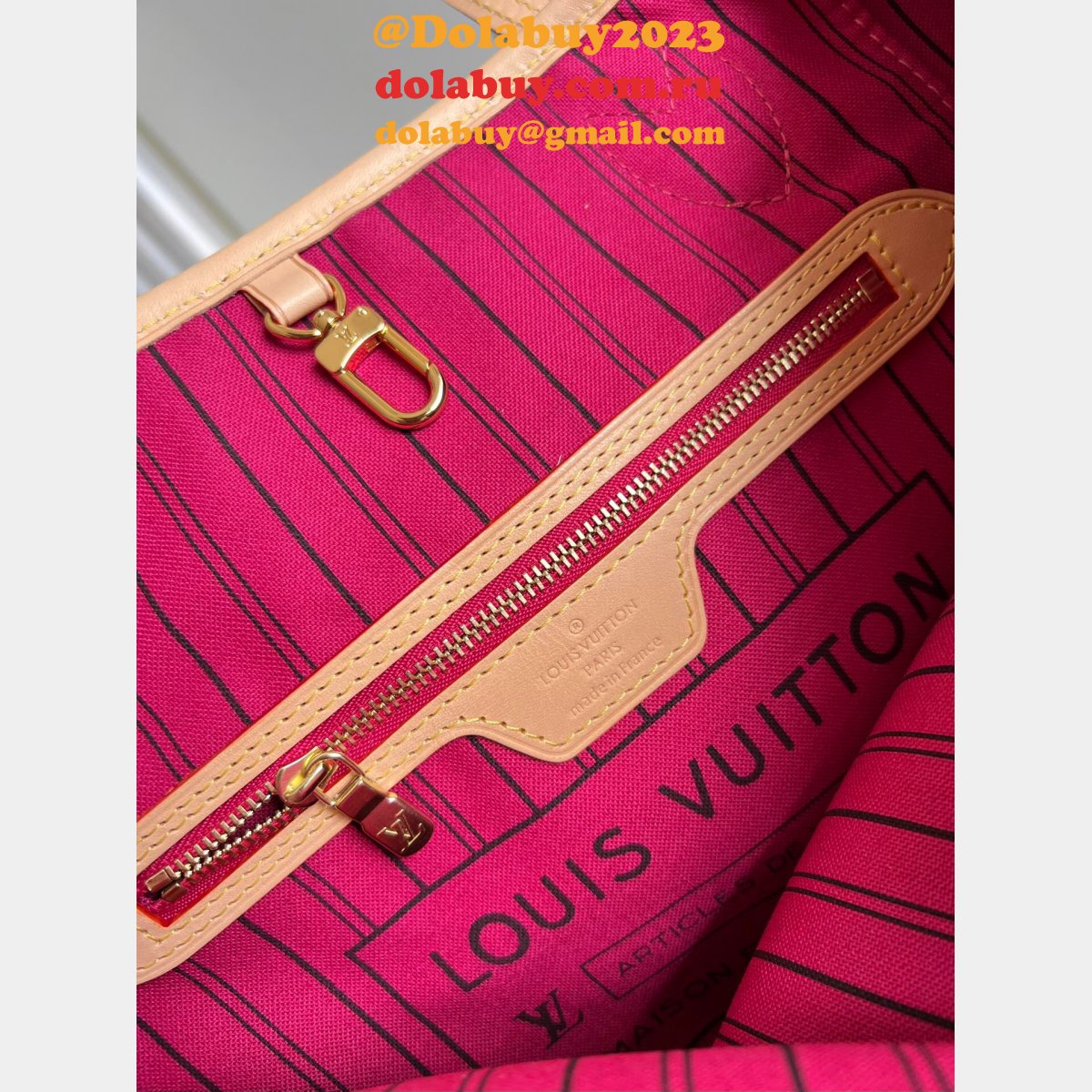 High Quality Louis Vuitton Replica Neverfull Damier/Monogram N41362/M41245 PM Bags 29CM