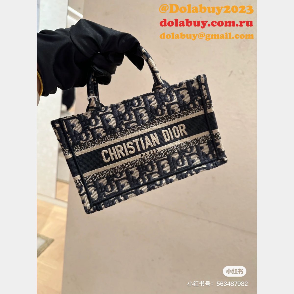 Christian Dior Perfect Cheap Replica Book Tote Paris Oblique Bag