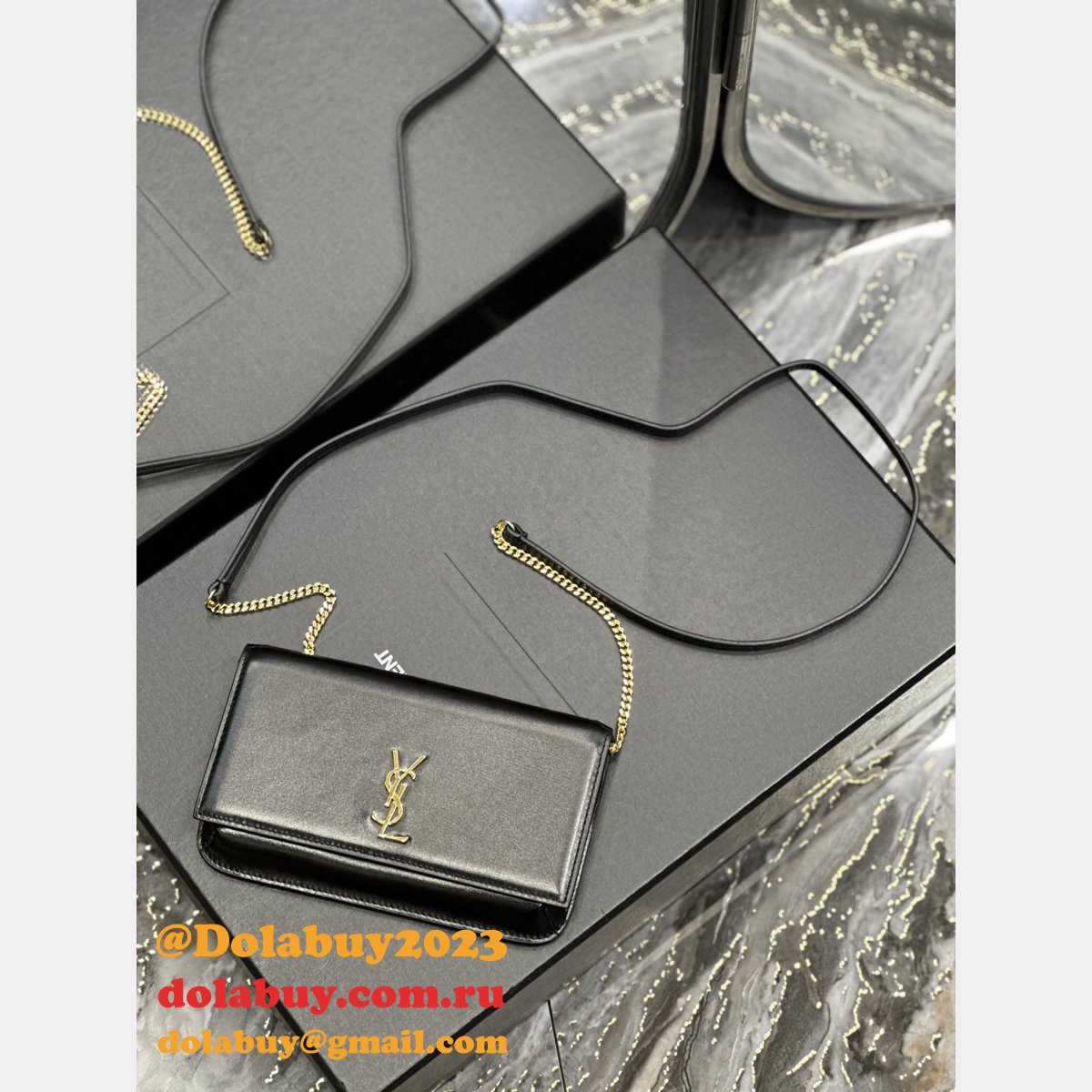YSL Fashion Cassander Phone Holder 635095 Monogram Fake Bag