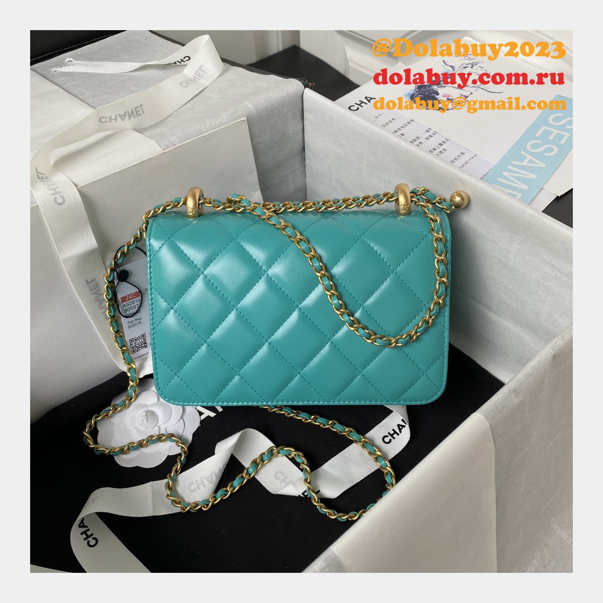 Duplicate AS2615 Vintage Flap 1:1 Mirror Top Quality Bag