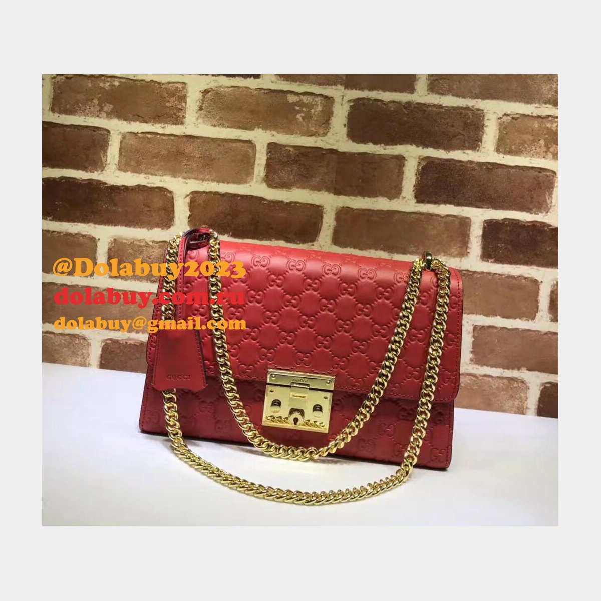 Replica 7 Star Gucci Padlock medium GG shoulder 409486 bag