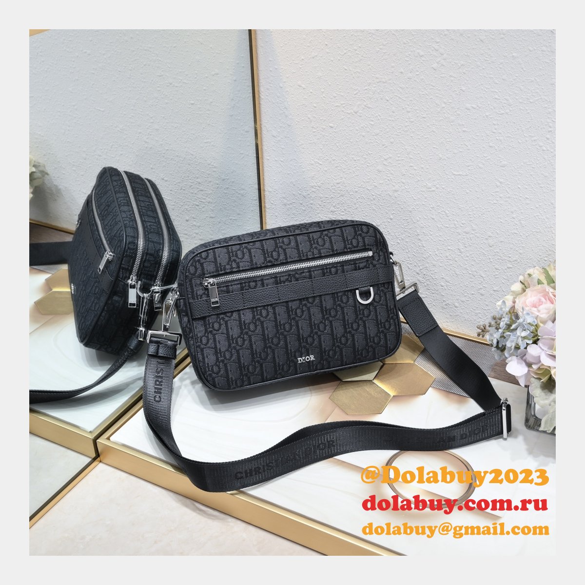 High Quality Replica UA Christian Dior Safari Messenger Mens Bag