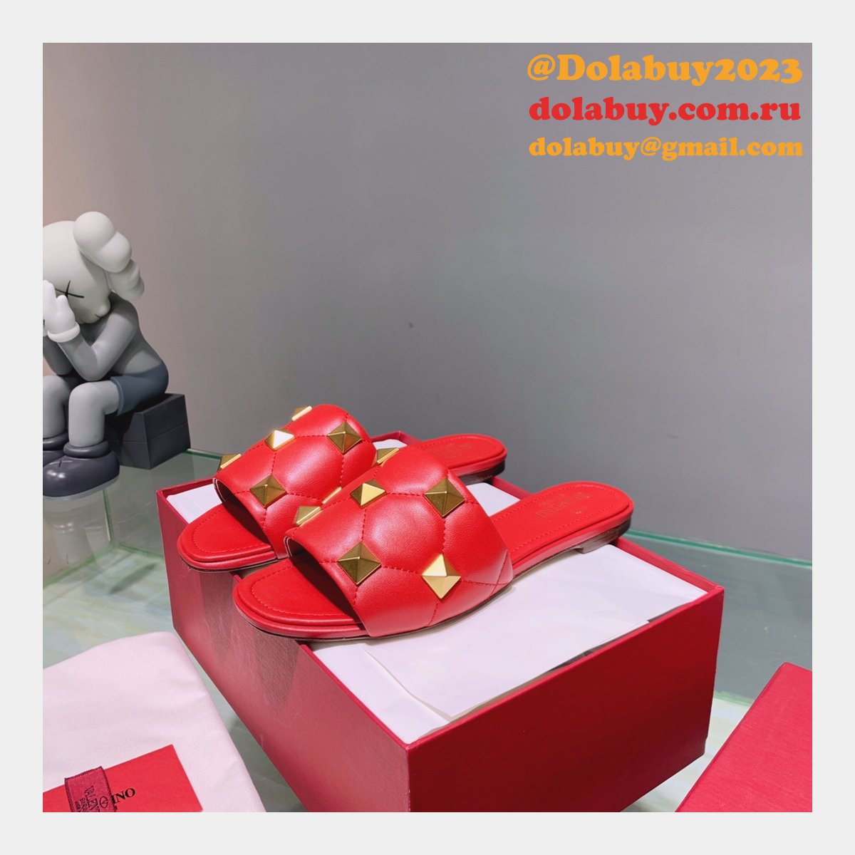 Top Quality Replica Factory Valentino Rivet slippers