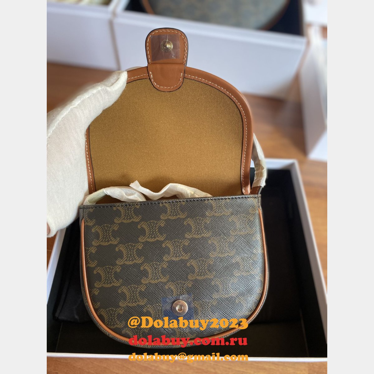 Fashion 7 Star mini celine Triomphe Canvas BESACE bag196702
