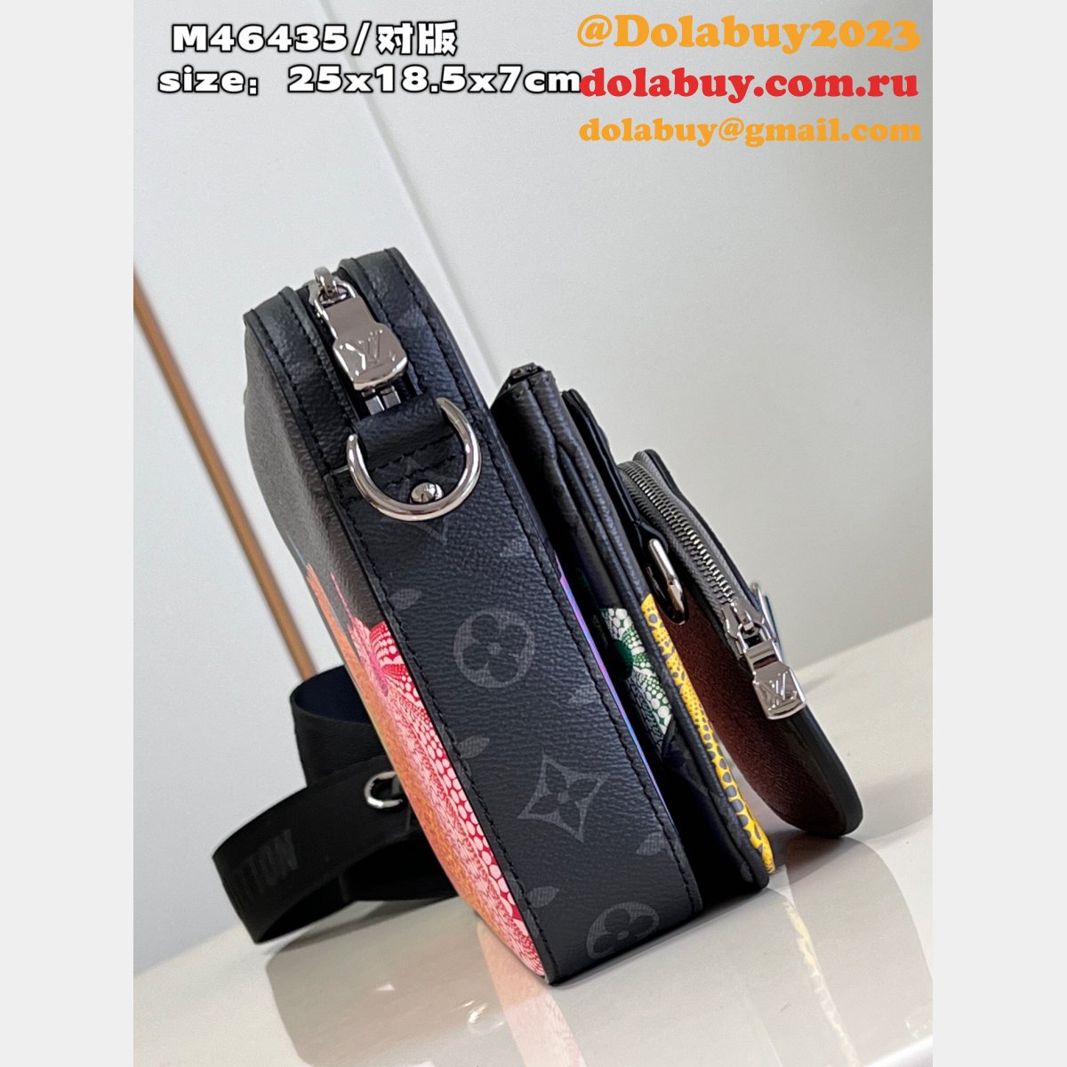 Replicas LV x YK Trio Messenger Monogram Eclipse M46435 Bag