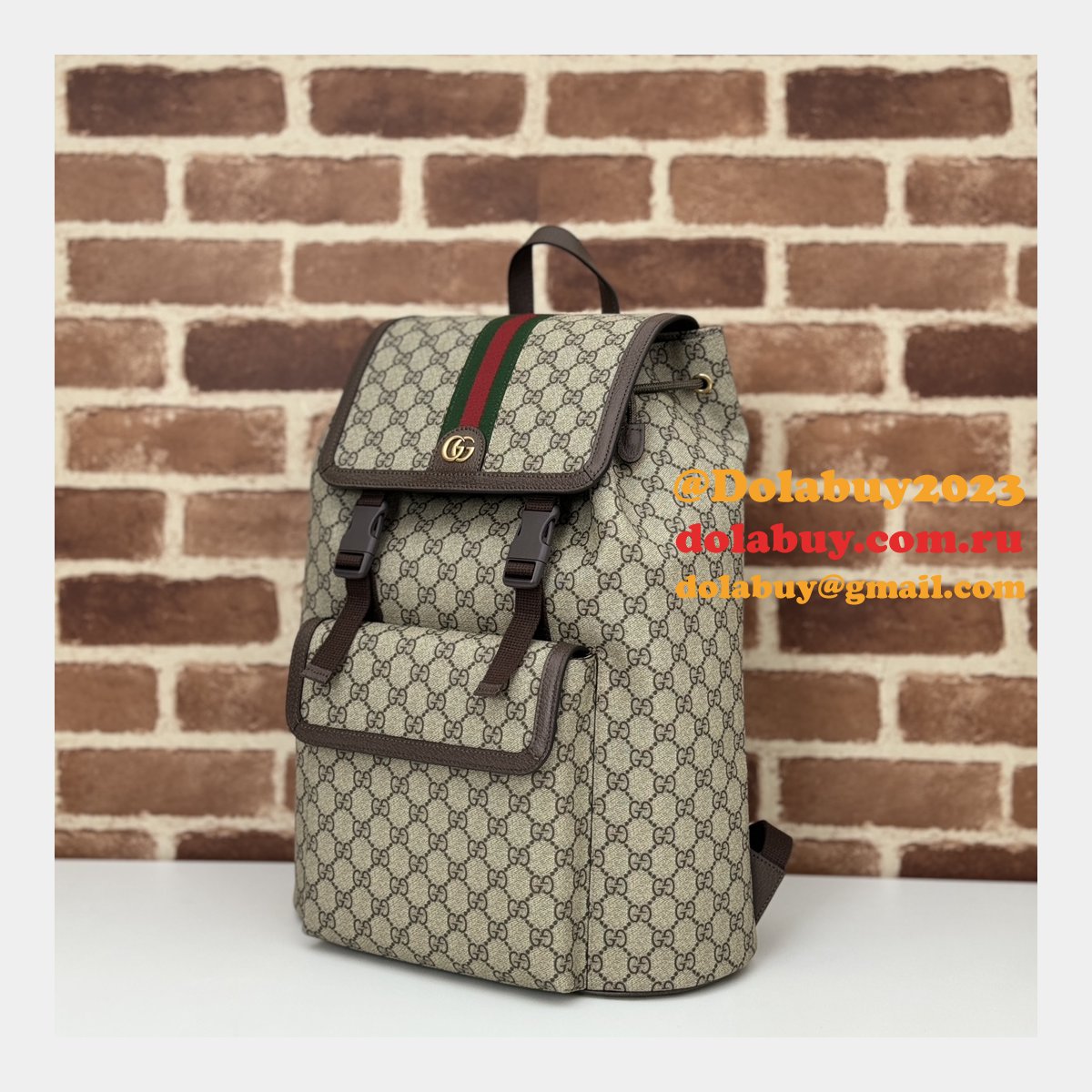 Gucci Wholesale Fake Ophidia Large GG Backpack 792104 Bag