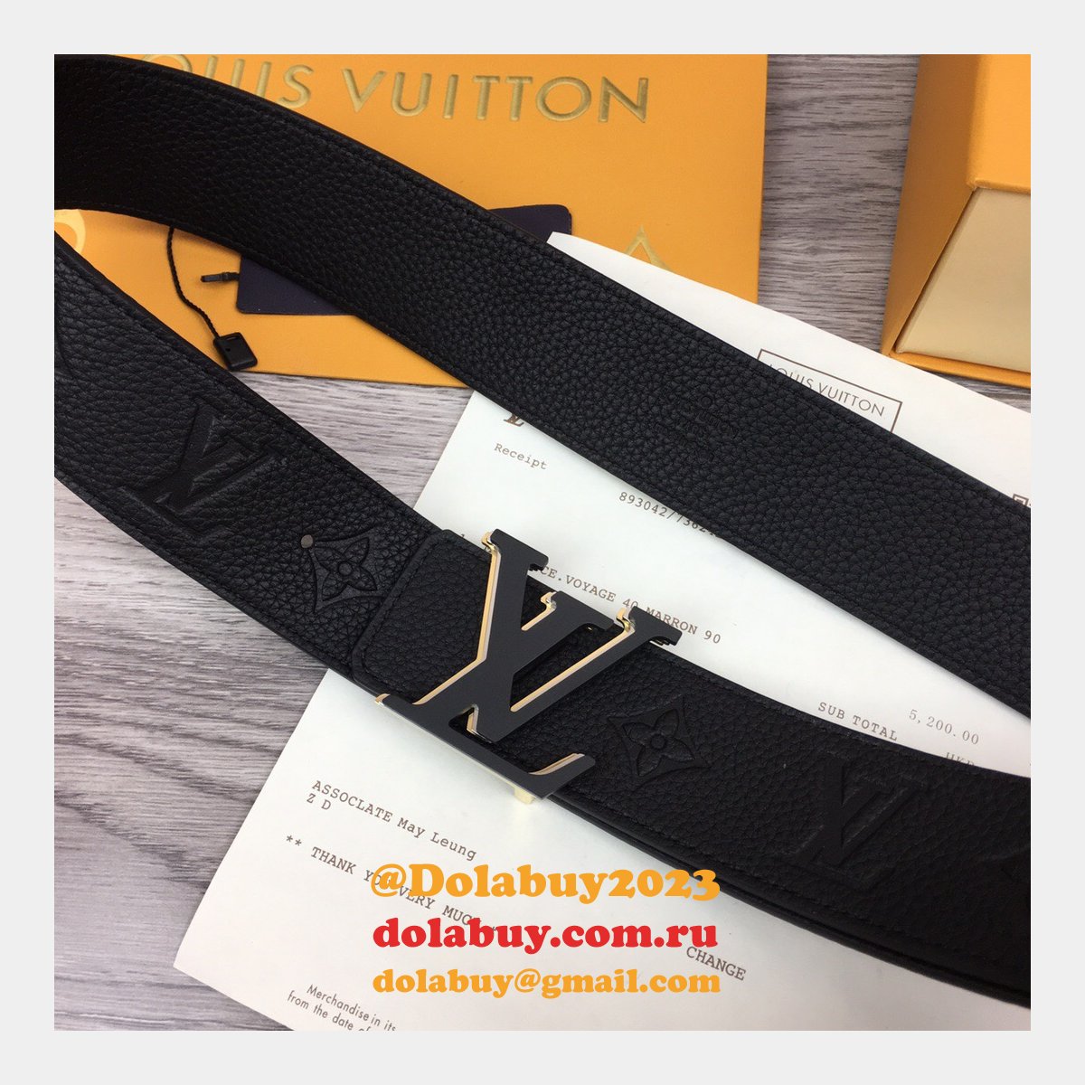 Dolabuy 2023 Louis Vuitton High Quality Replica Belts Black