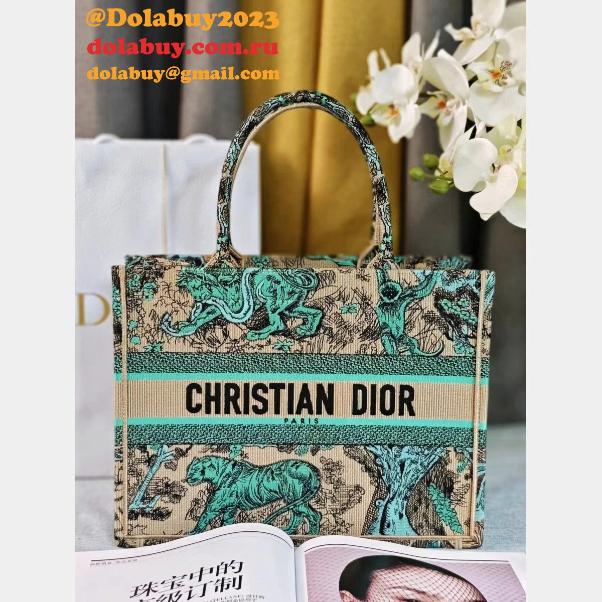 Top Quality Christian Dior Paris Reverse book Tote