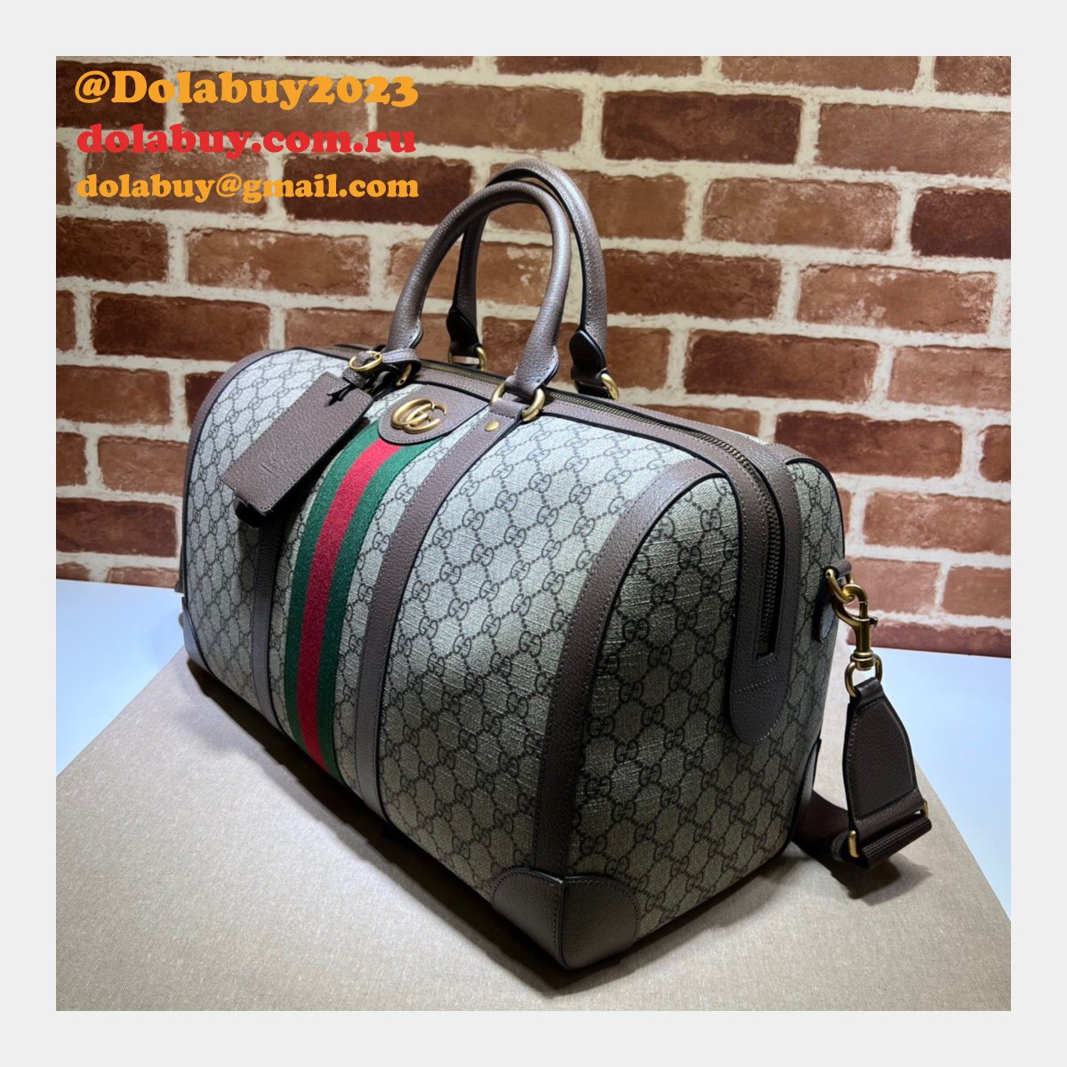 Gucci Our Replica Ophidia 681295 GG Supreme Duffle Tote Bag
