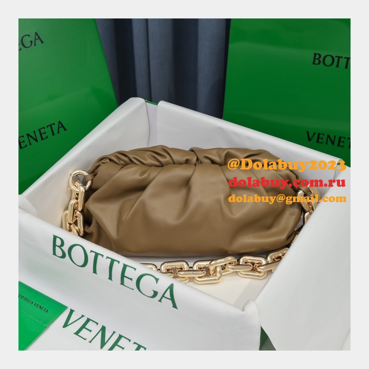 Top Best Quality Bottega Veneta Replica 30CM Chain pouch Bag