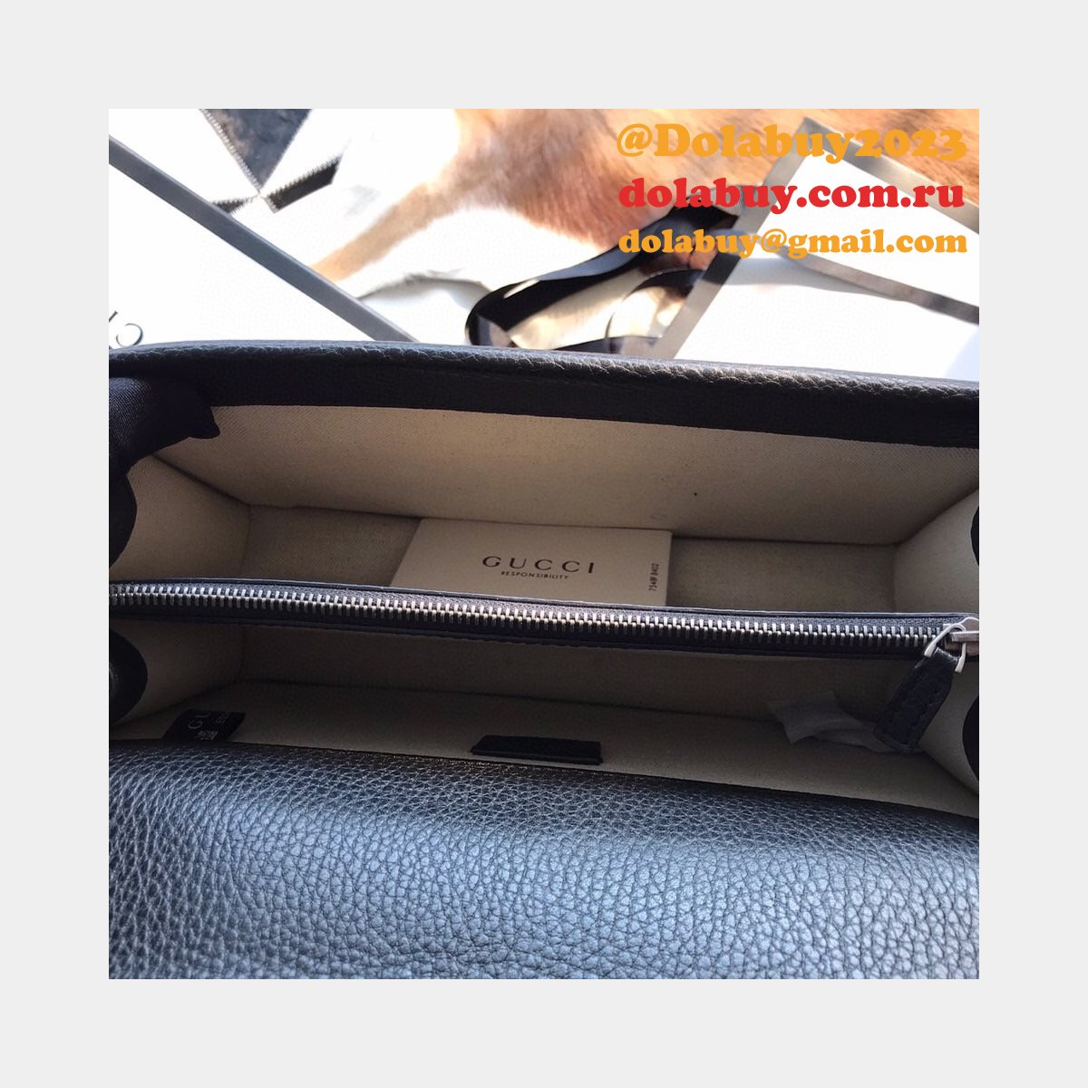 wholesale replica G*u*i 400249 dionysus gg supreme shoulder black bag