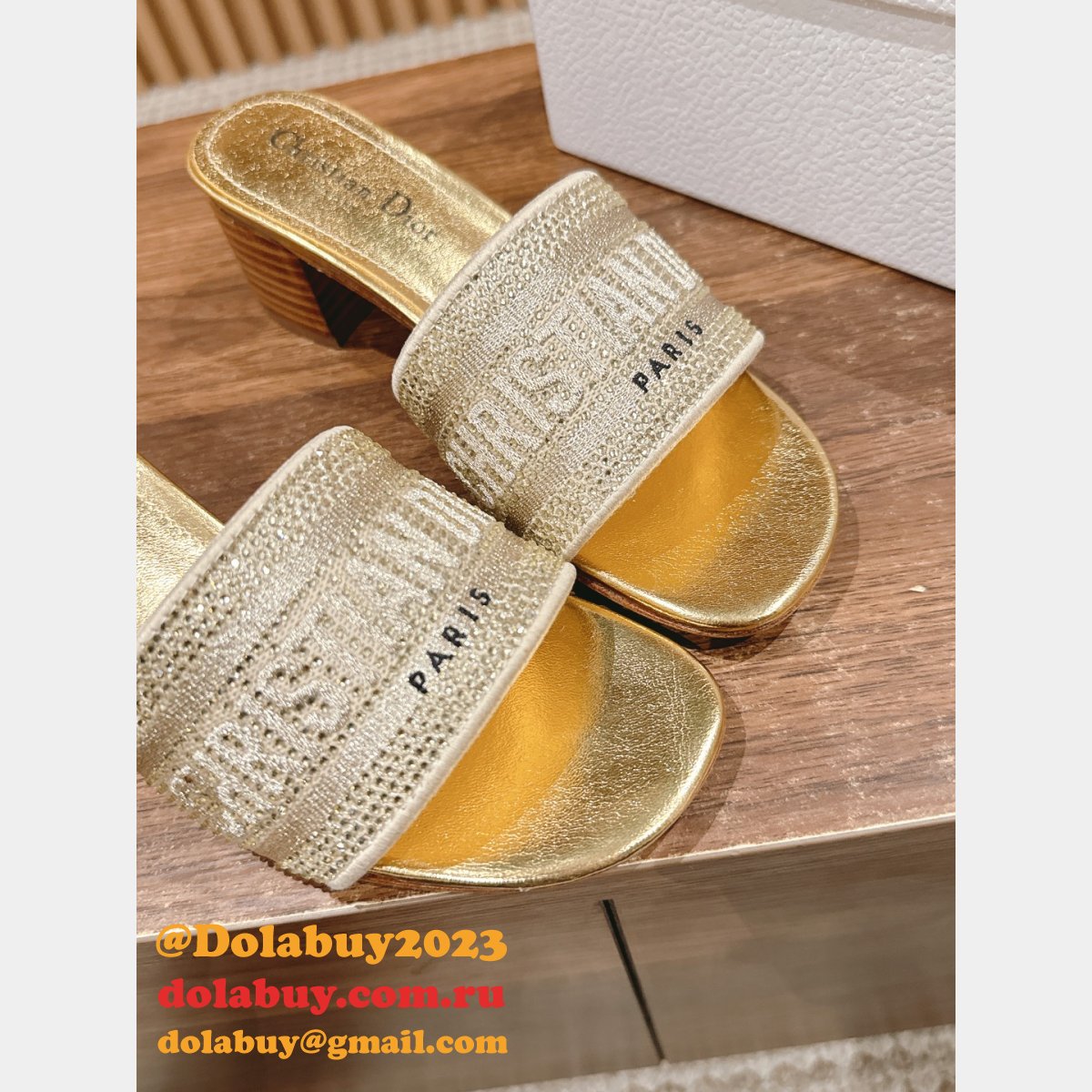 Inspired Fashion DIOR heel DWAY SLIDE