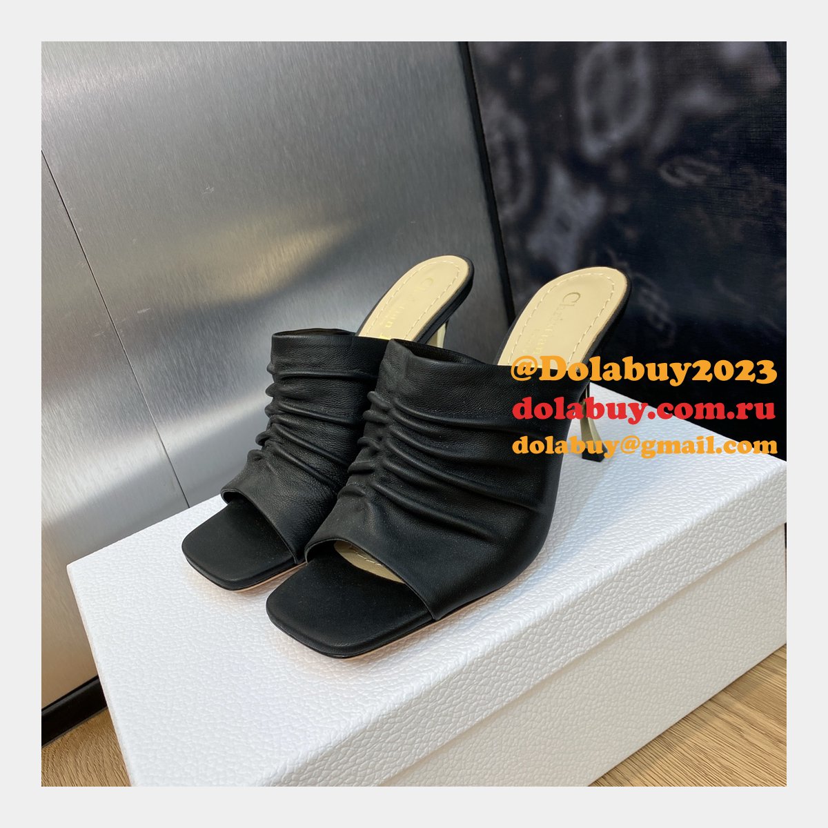 Knockoff Top Quality Dior D-Fame slippers