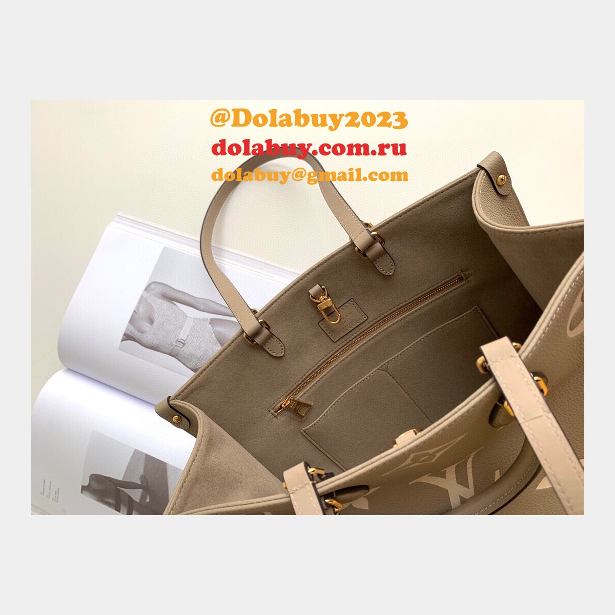 Louis Vuitton Replicas OnTheGo MM Monogram Empreinte Leather M45494