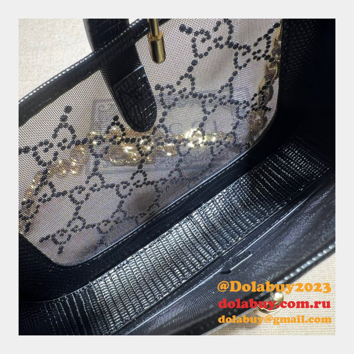 Gucci Luxury Designer Replica Jackie 1961 Crystal GG 677027 Bag