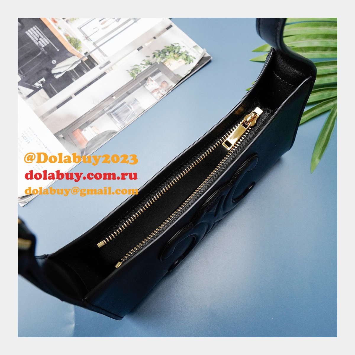 Shop Designer Celine Shoulder bag cuir triomphe 198153 smooth
