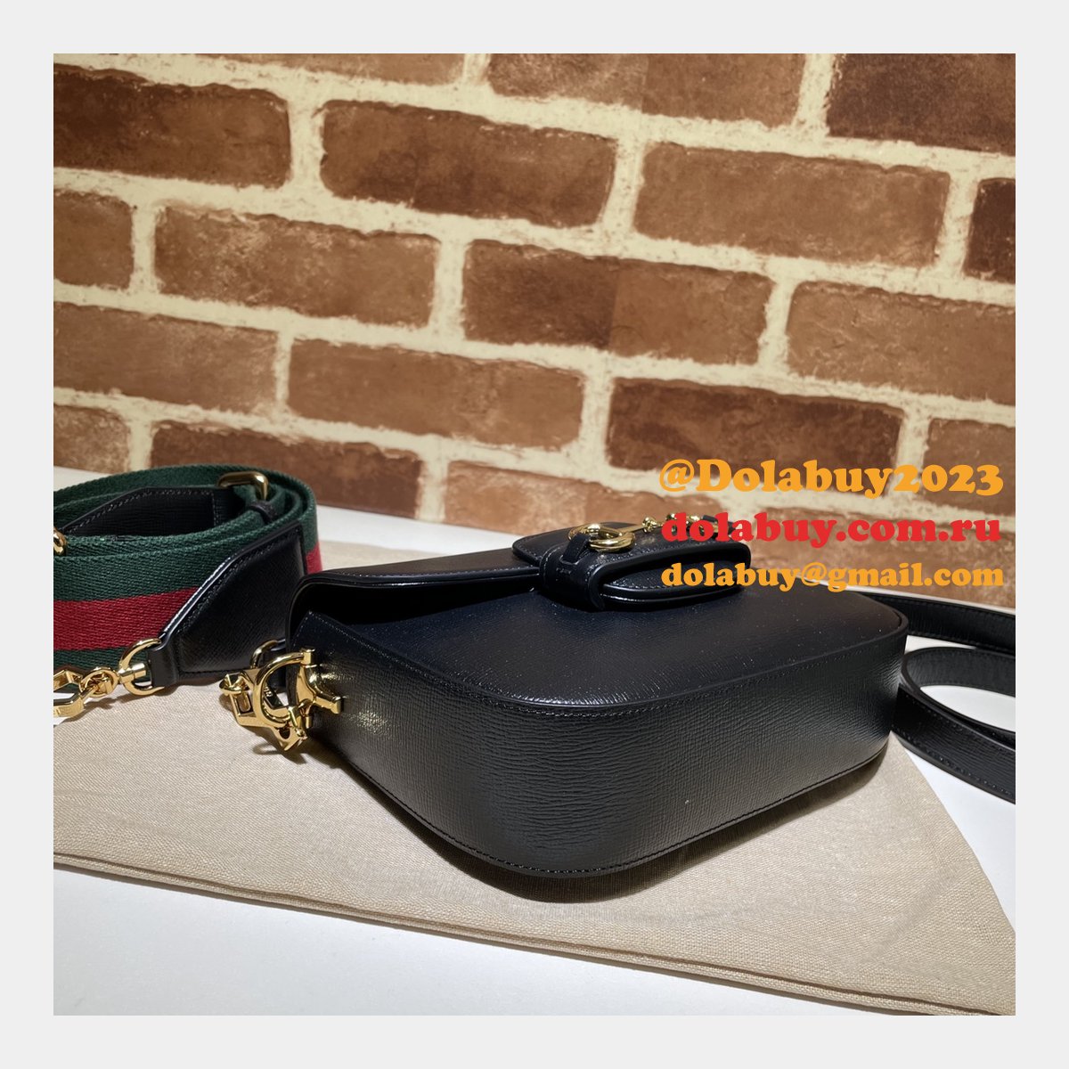 fake G*u*i horsebit 1955 mini black 658574 bag