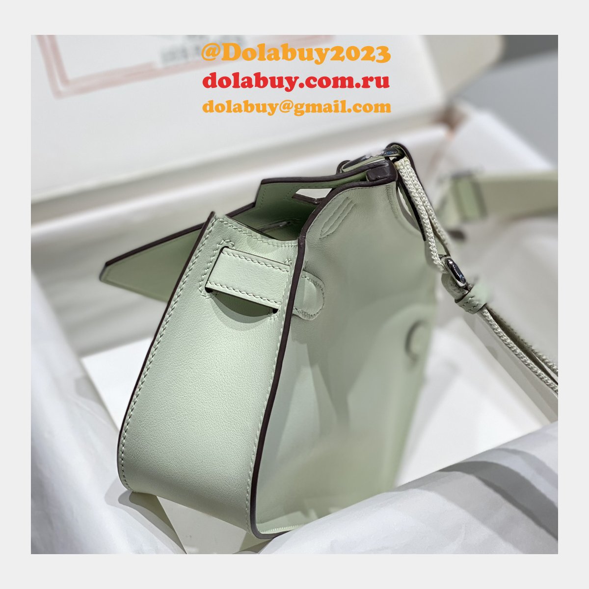 Luxury hermes jypsiere mini calf leather bag