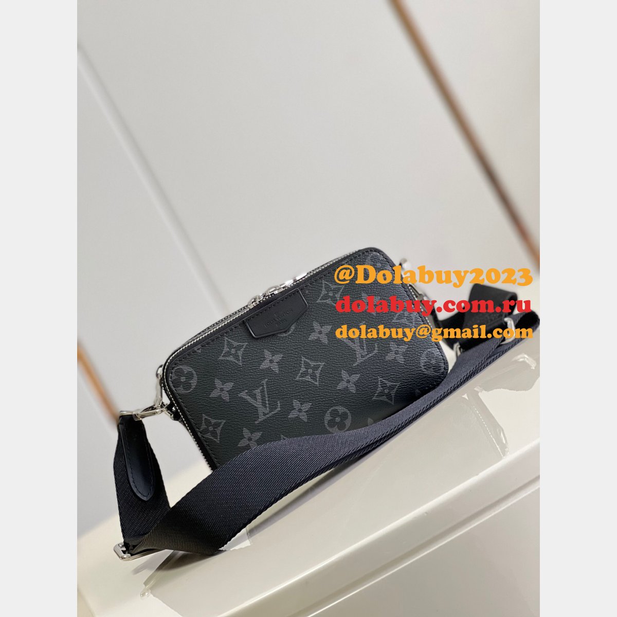 Louis Vuitton UK Best Replicas m80741/m60418 Alpha Wearable Wallet Monogram Eclipse Canvas