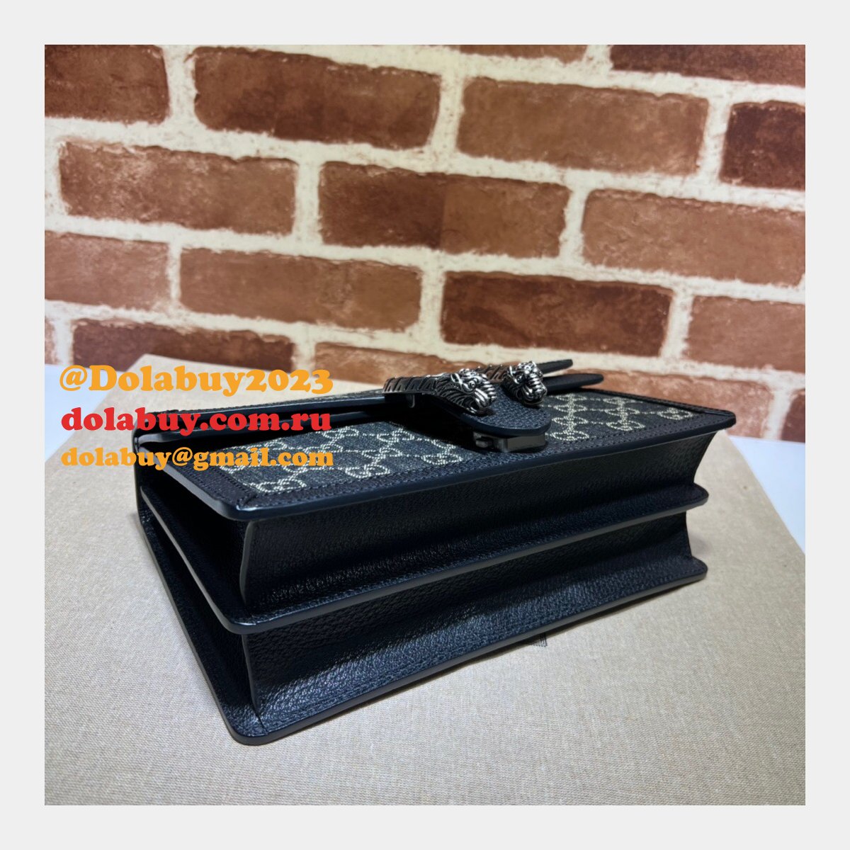 the highest quality G*u*i dionysus gg supreme shoulder bag 400249 black