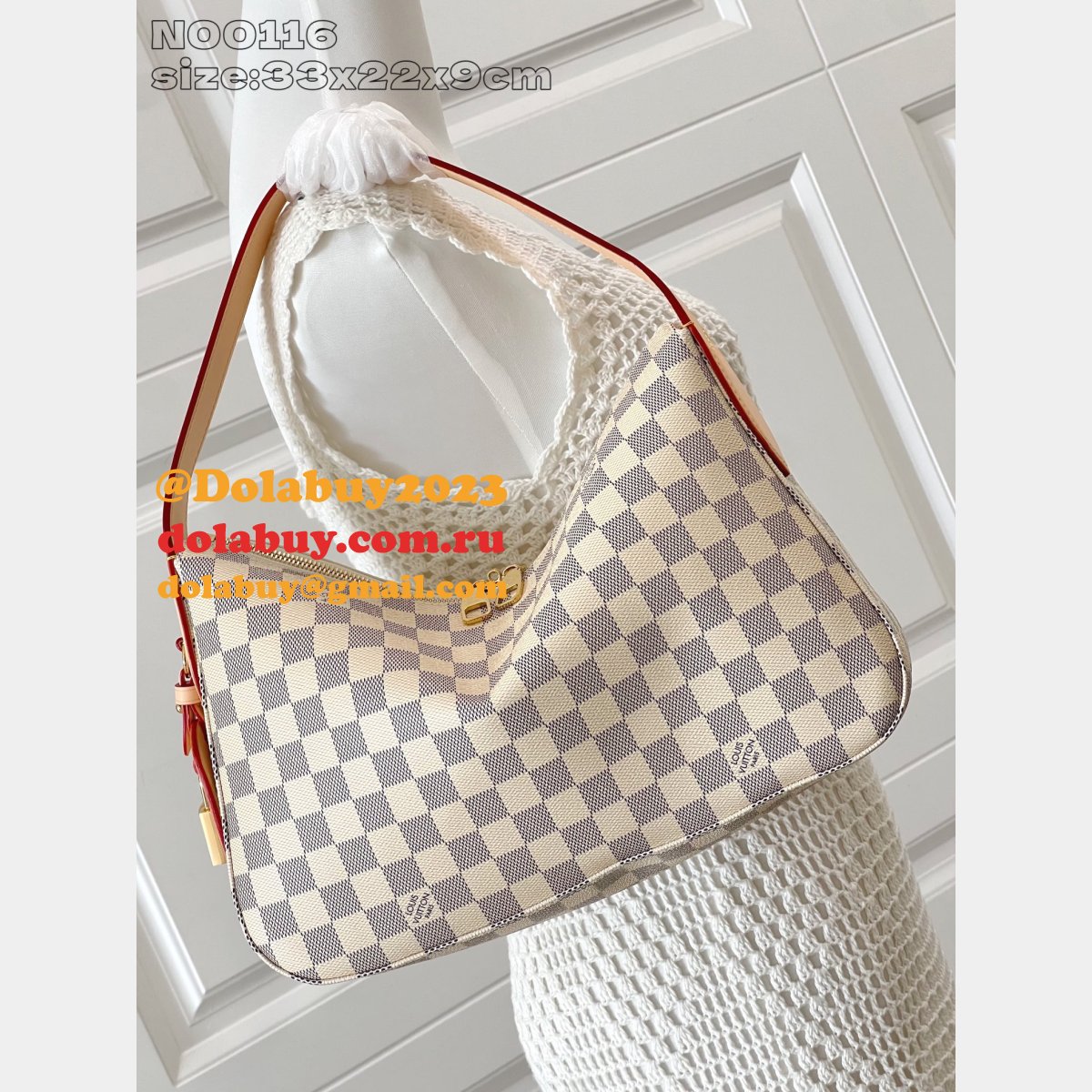Louis Vuitton Slouchy PM/MM Damier Azur N00126 & N00116 Knockoff Bags