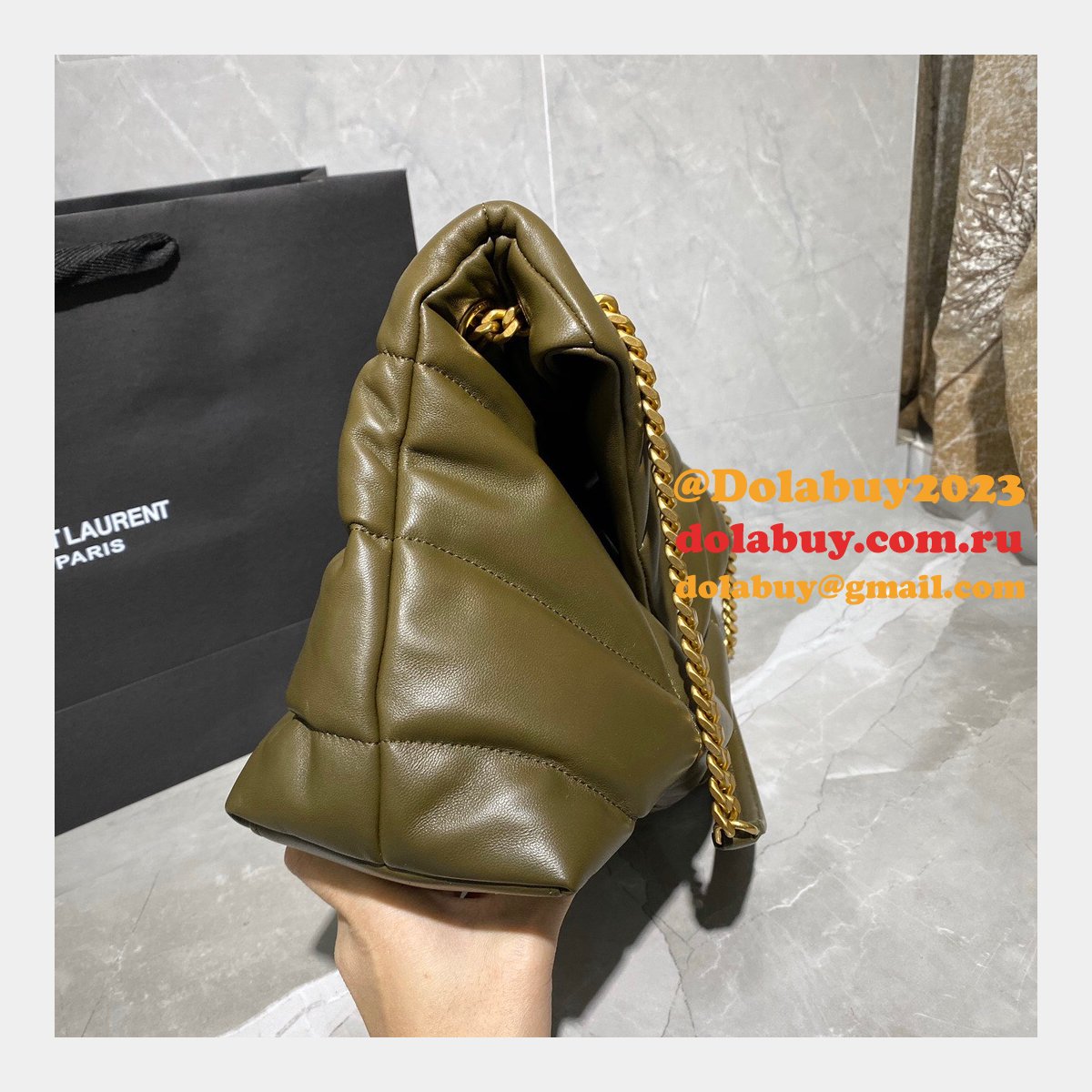 Designer Wholesale LOULOU PUFFER HANDBAG 35cm