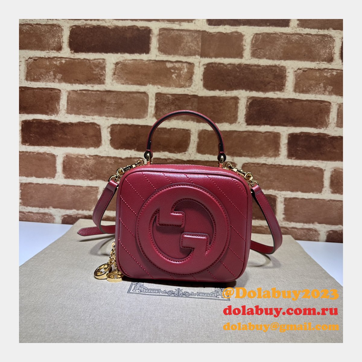 designer G*u*i replica crossbody 744434 blondie top bag