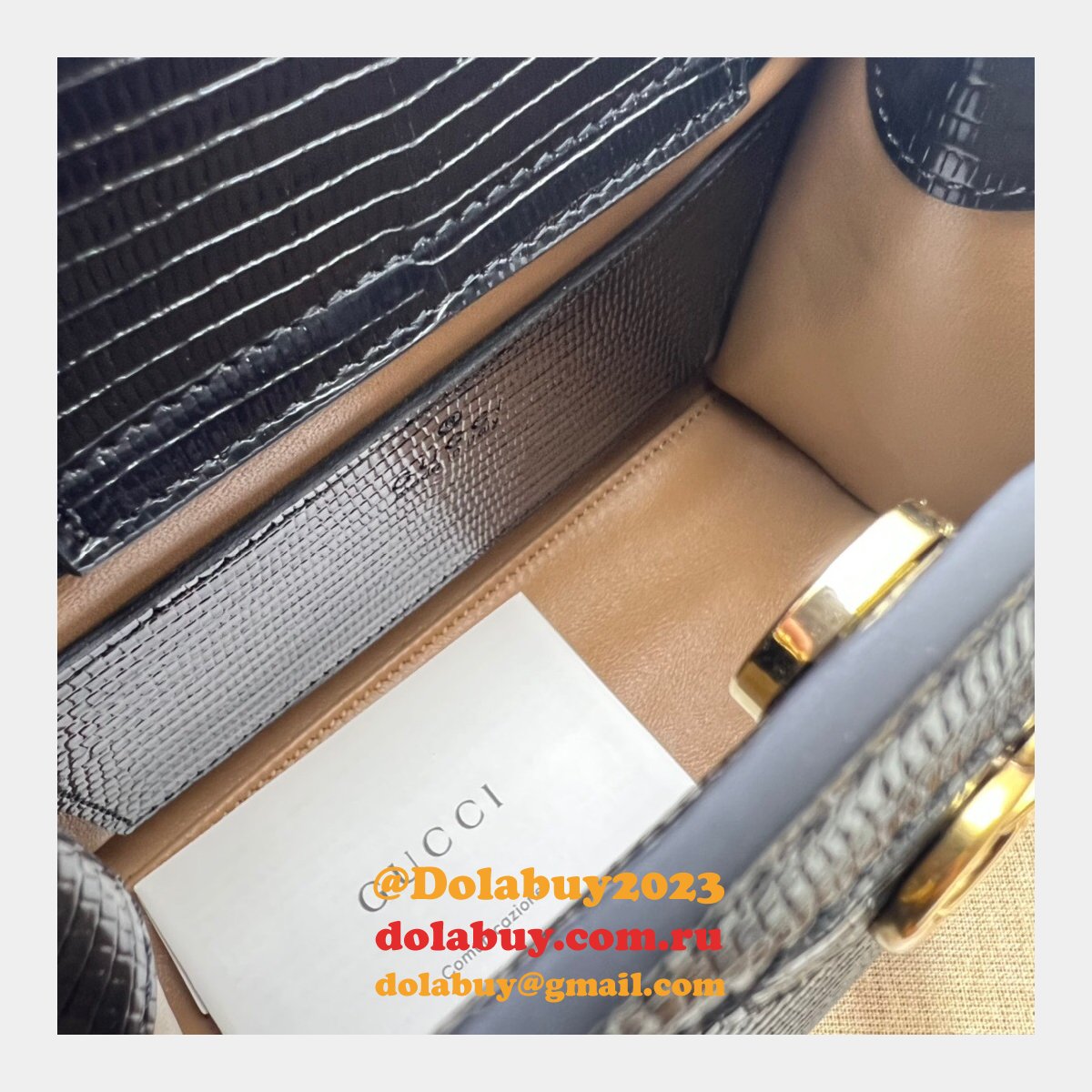 AAA Quality Replica Gucci Diana lizard 675800 bag