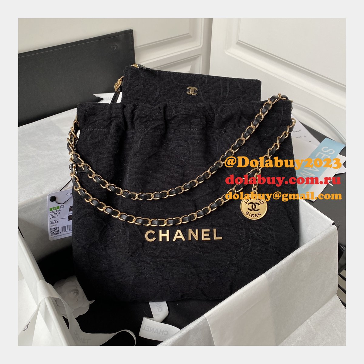 Buy Best High-Quality Camellia 22 CC Bag AS3260 35cm