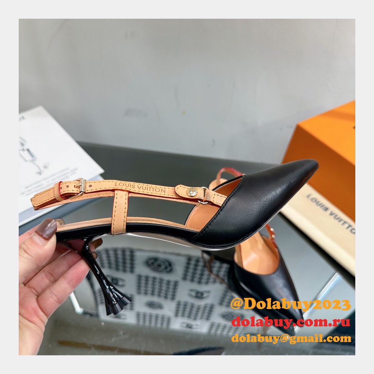 Louis Vuitton 1:1 Mirror Blossom Slingback Pump Shoes