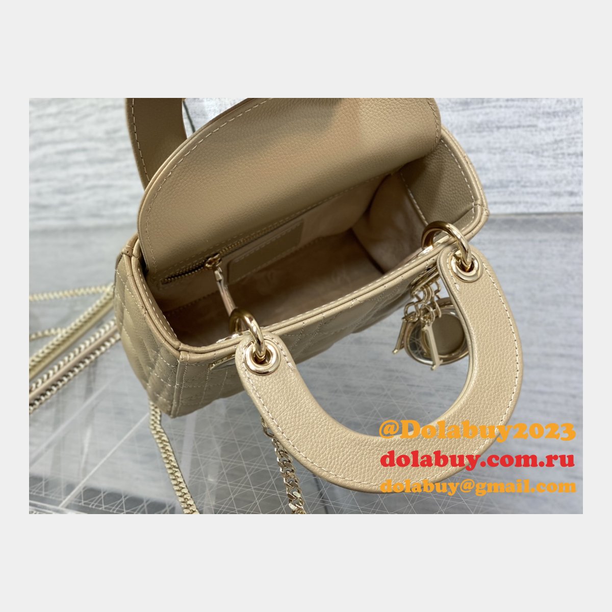Wholesale DIOR lady 17/20/24CM calf togo leather bag