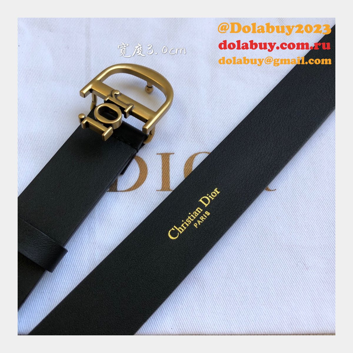 High Quality Christian Dior AAA Belts red/black/brown 30mm Cheap