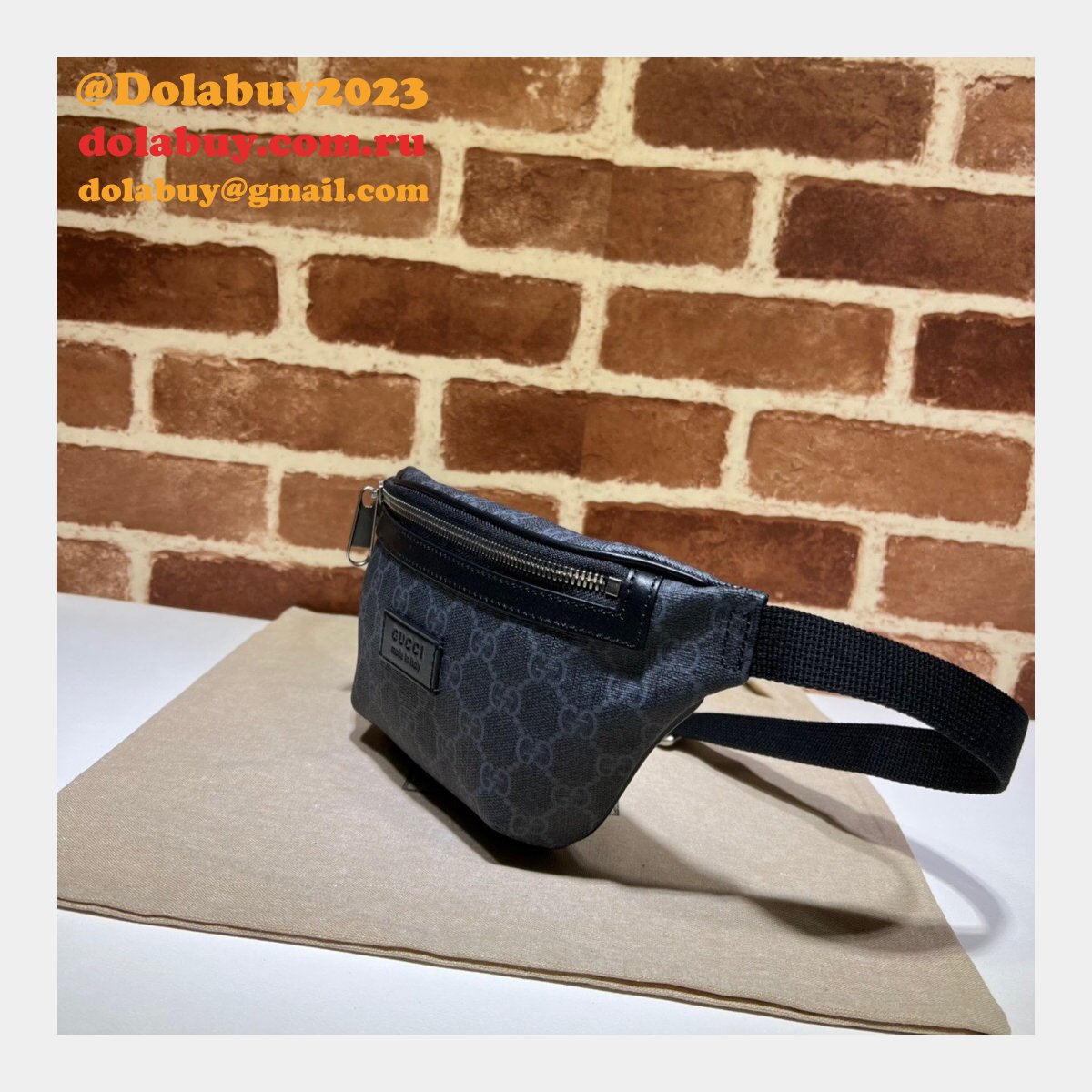 Best Quality Fake Gucci GG 675181 Black Belt AAA+ Bag