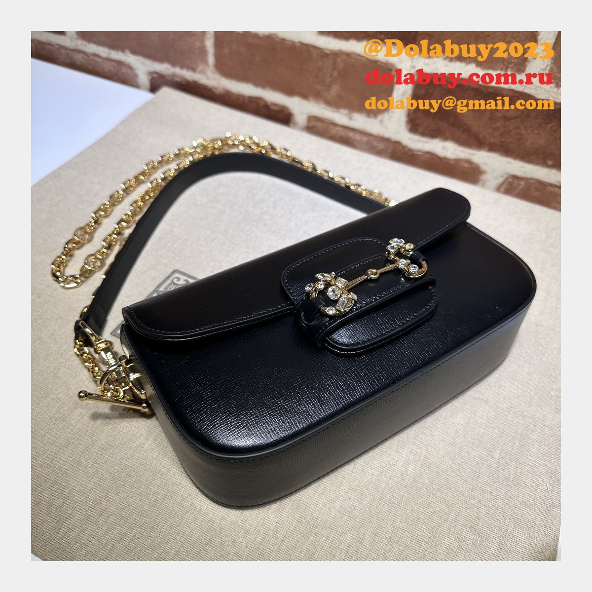 Replica Gucci Horsebit 1955 Shoulder Chain 735178 Designer Bag