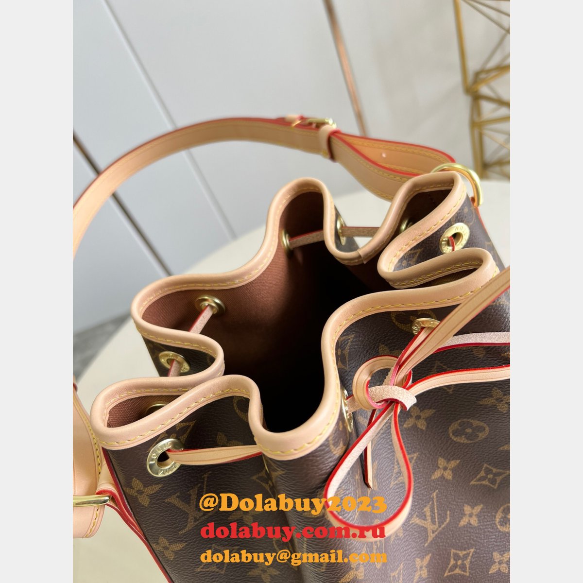 Louis Vuitton Fake M40818 Petit Noé Monogram Luxury Brown