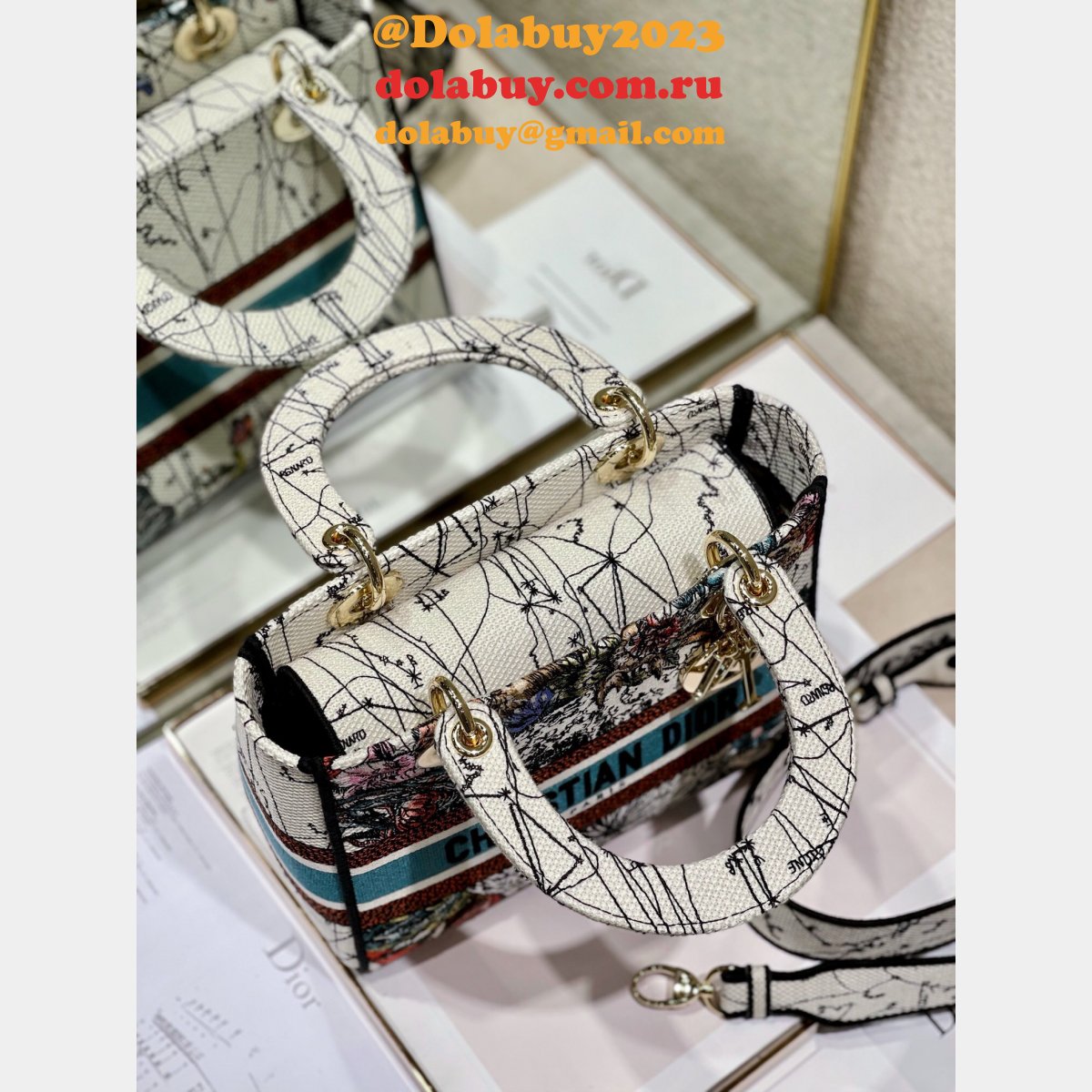 Best Lady Dior 24cm Handbag Mirror Quality