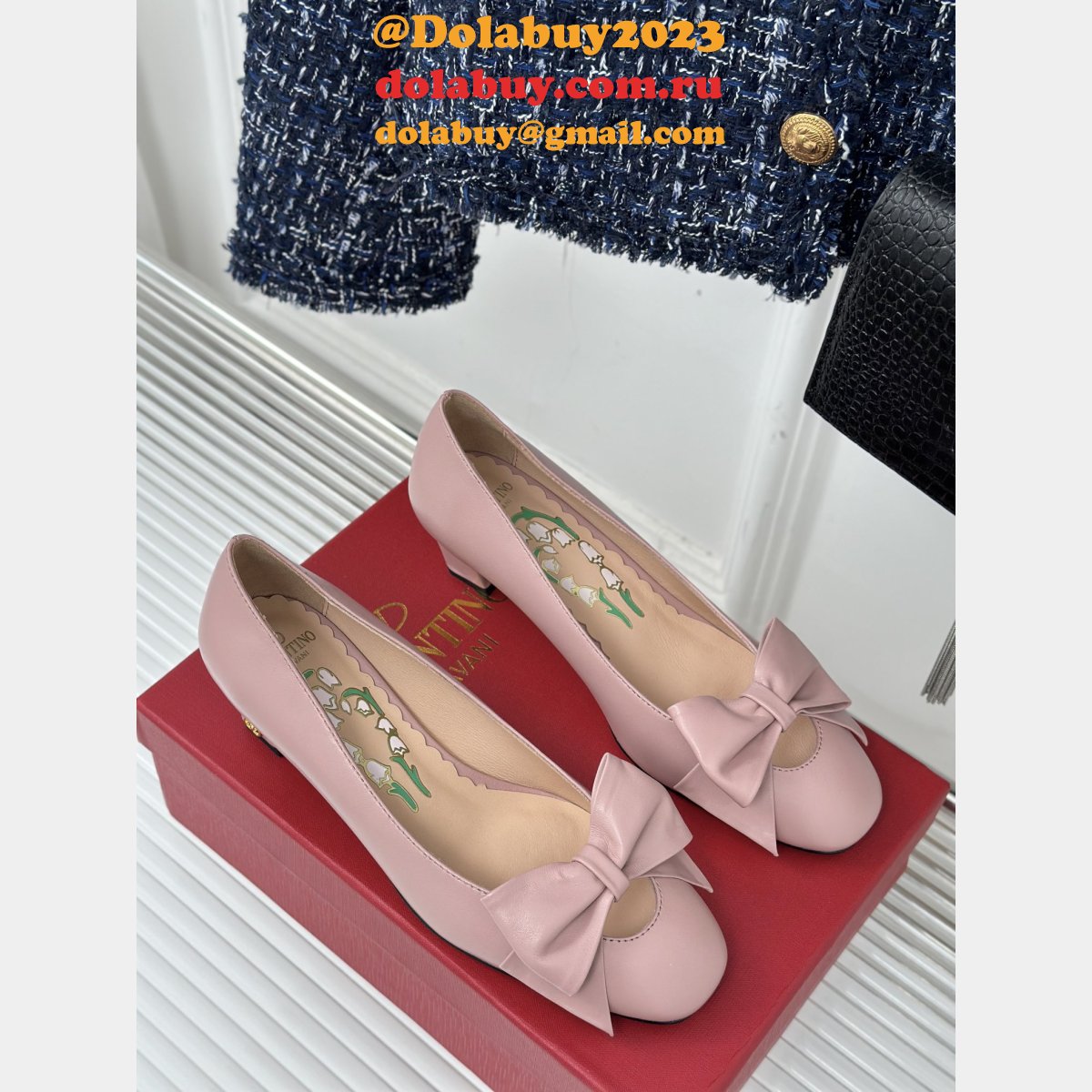 7 Star Valentino BOWOW PUMP IN KIDSKIN