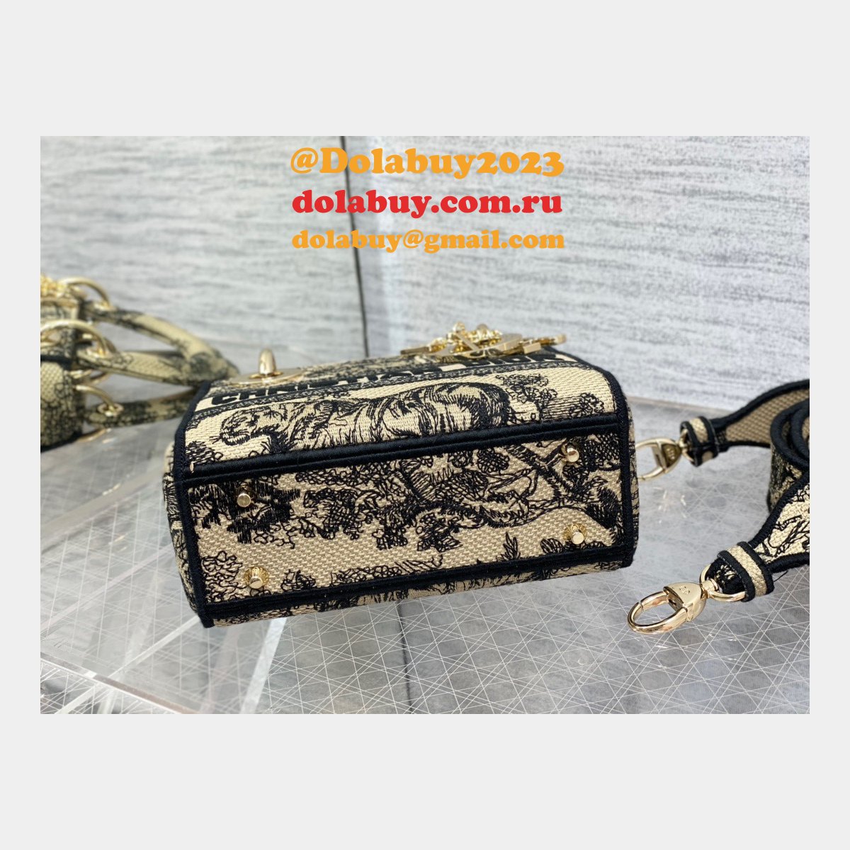 Christian Dior Copy Lady 1:1 17CM Mirror Designer Bag