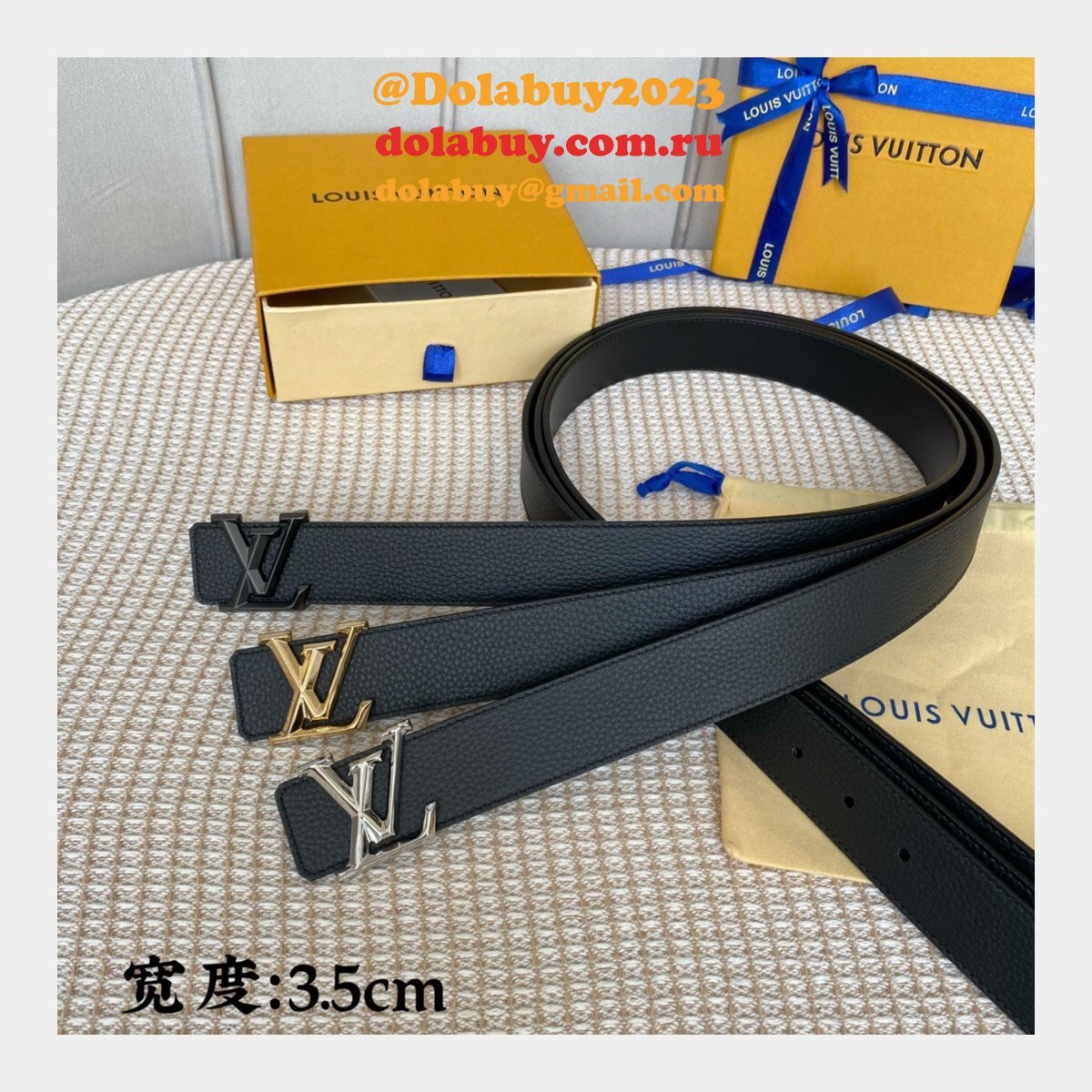 The Best Price High Quality Replica Louis Vuitton 35mm Belts