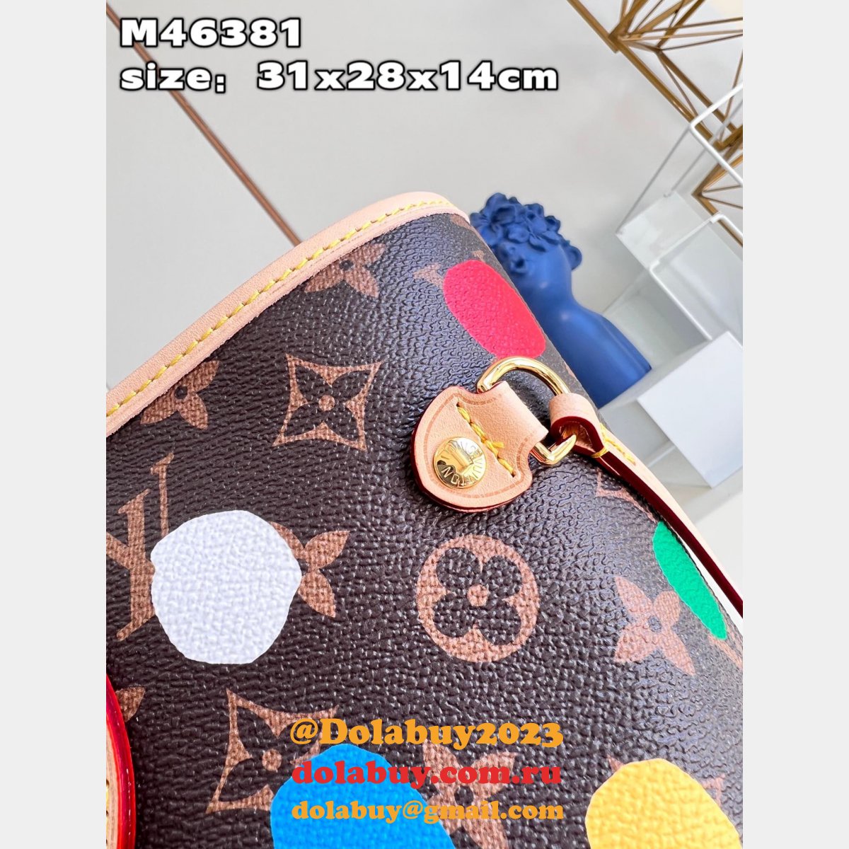Louis Vuitton LV x YK Neverfull Best M46381 Monogram Handbag