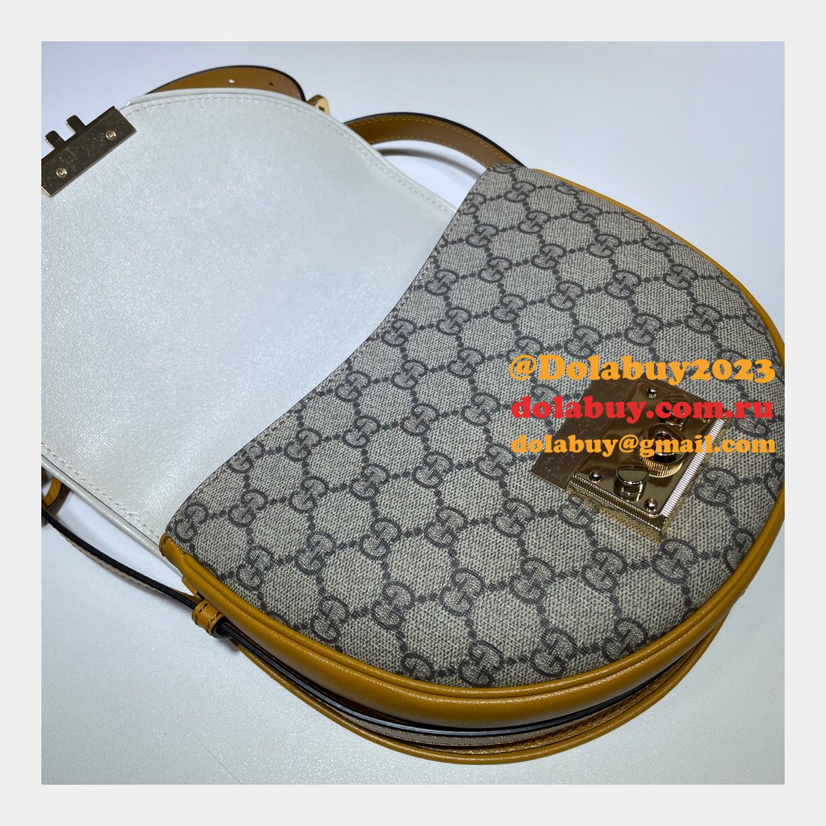 Replica Designer Gucci 644524 White Padlock small shoulder bag
