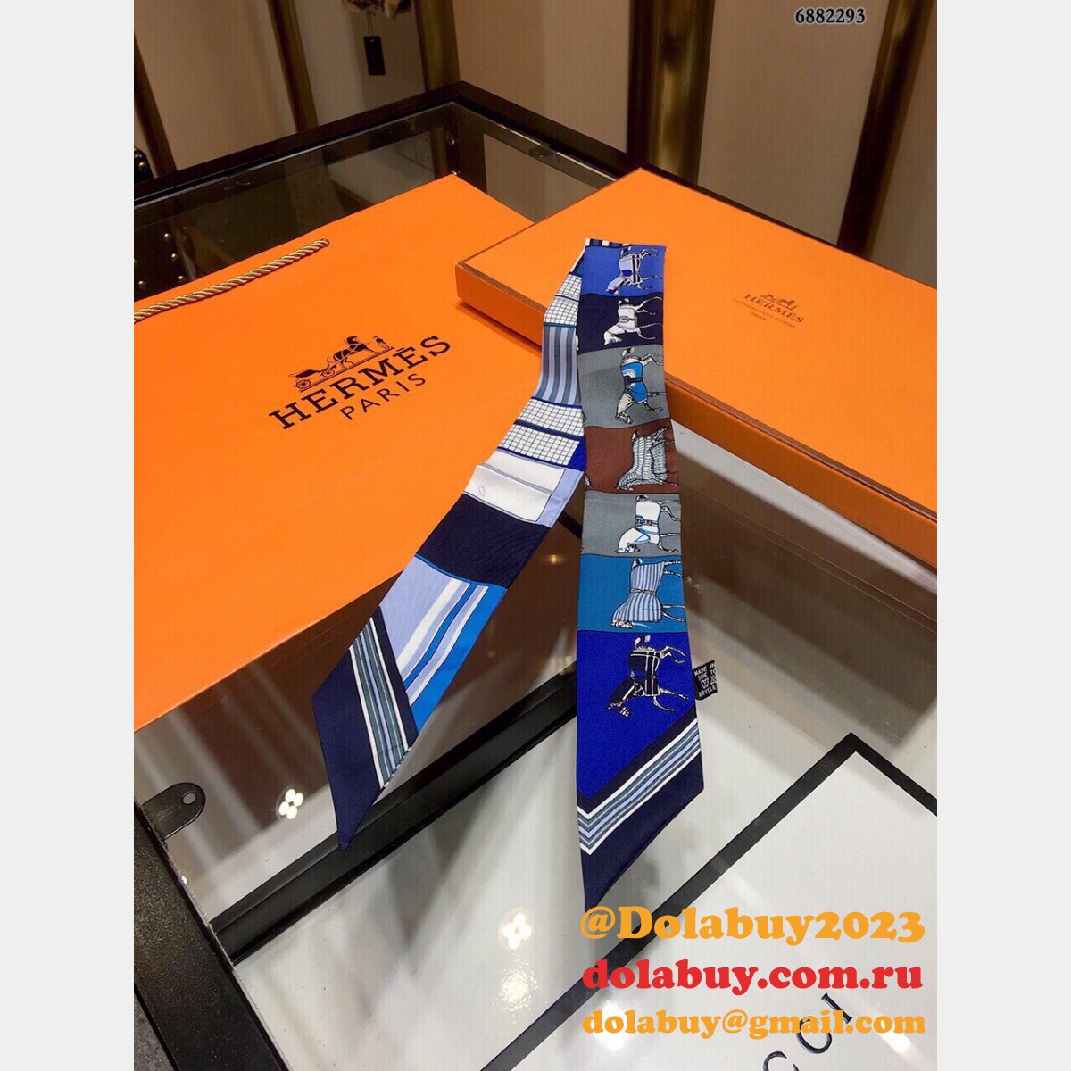 Hermes H Straps bow tie streamers