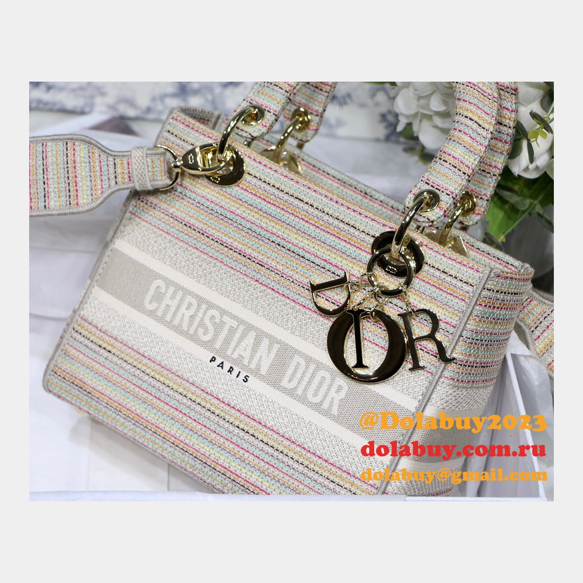 Lady Christian Dior Best 24cm Lady D-Lite Replica Bag