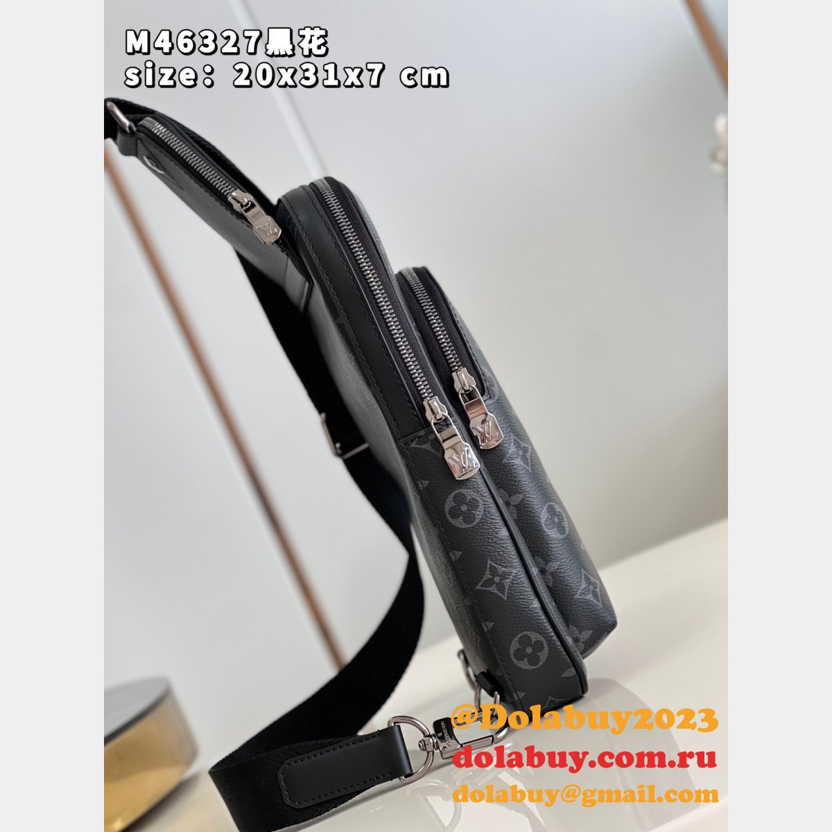 Louis Vuitton Knockoff Damier M46327 Canvas Avenue Sling Bag