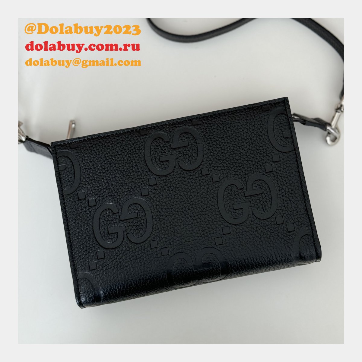 Quality Gucci Wholesale 795240 Replicas Jumbo GG UK Black Bag