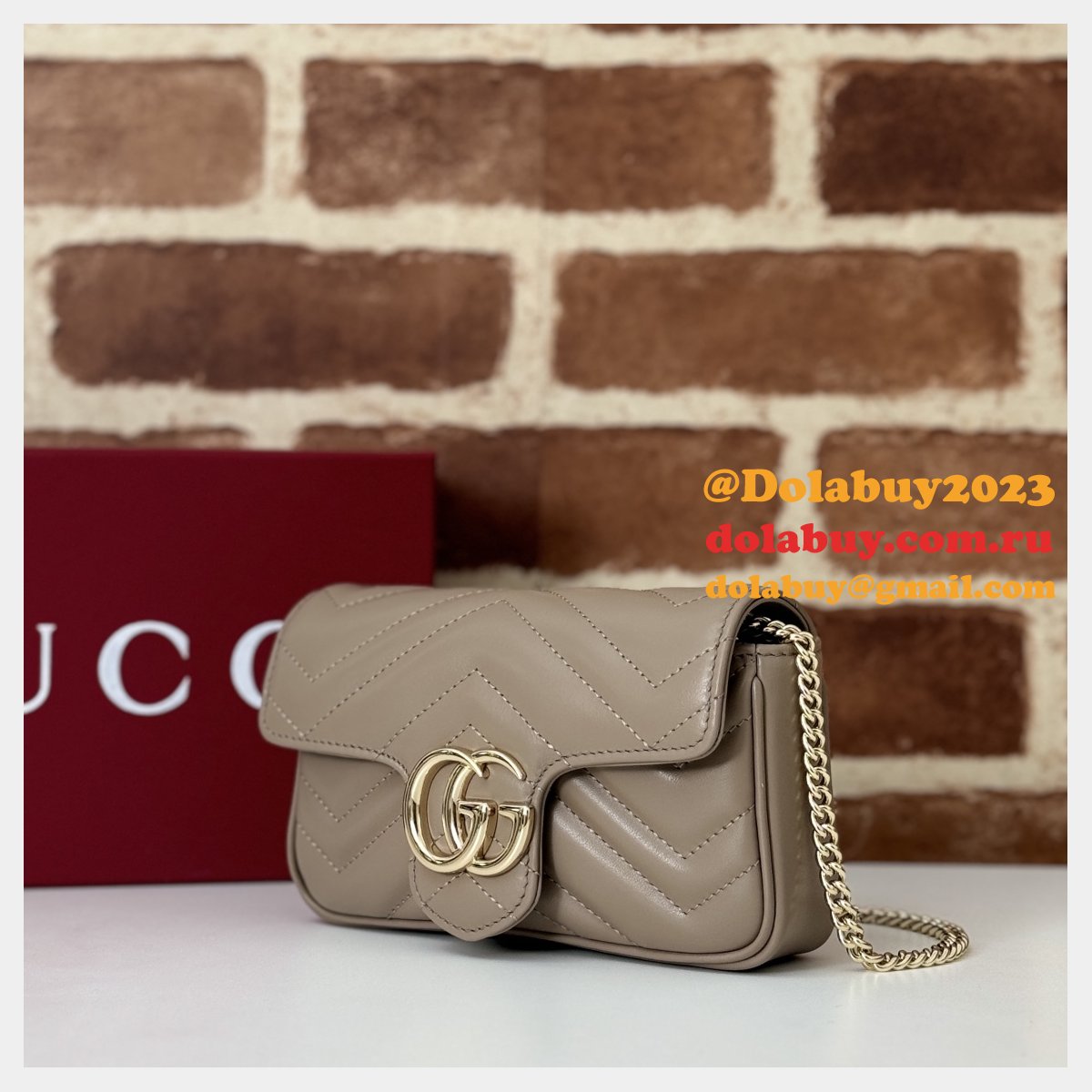 7 Star Gucci Replicas 476433 GG Marmont Super Crossbody Bag